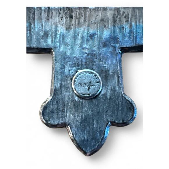 Vintage Accessocraft NYC Maltese Cross Brooch With Pin Pendant Silver Tone - Picture 3 of 4